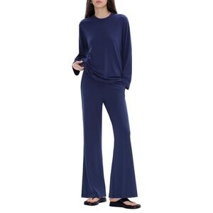 Navy Women's Tracksuit  Wide Leg Side Pockets Size X-Large  NWT